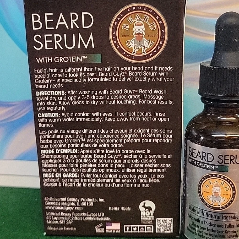 Beard Serum with Grotein New 30ml Dropper Bottle New In Box